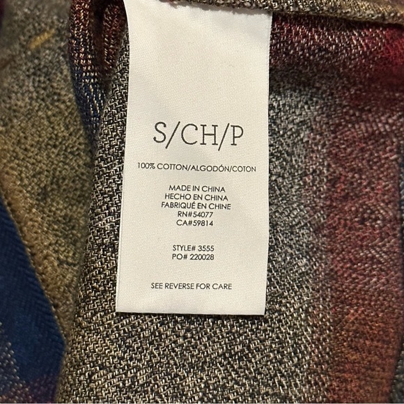 CAbi Collage Plaid Zip Jacket Shacket Blazer Women's S Small - Picture 9 of 9